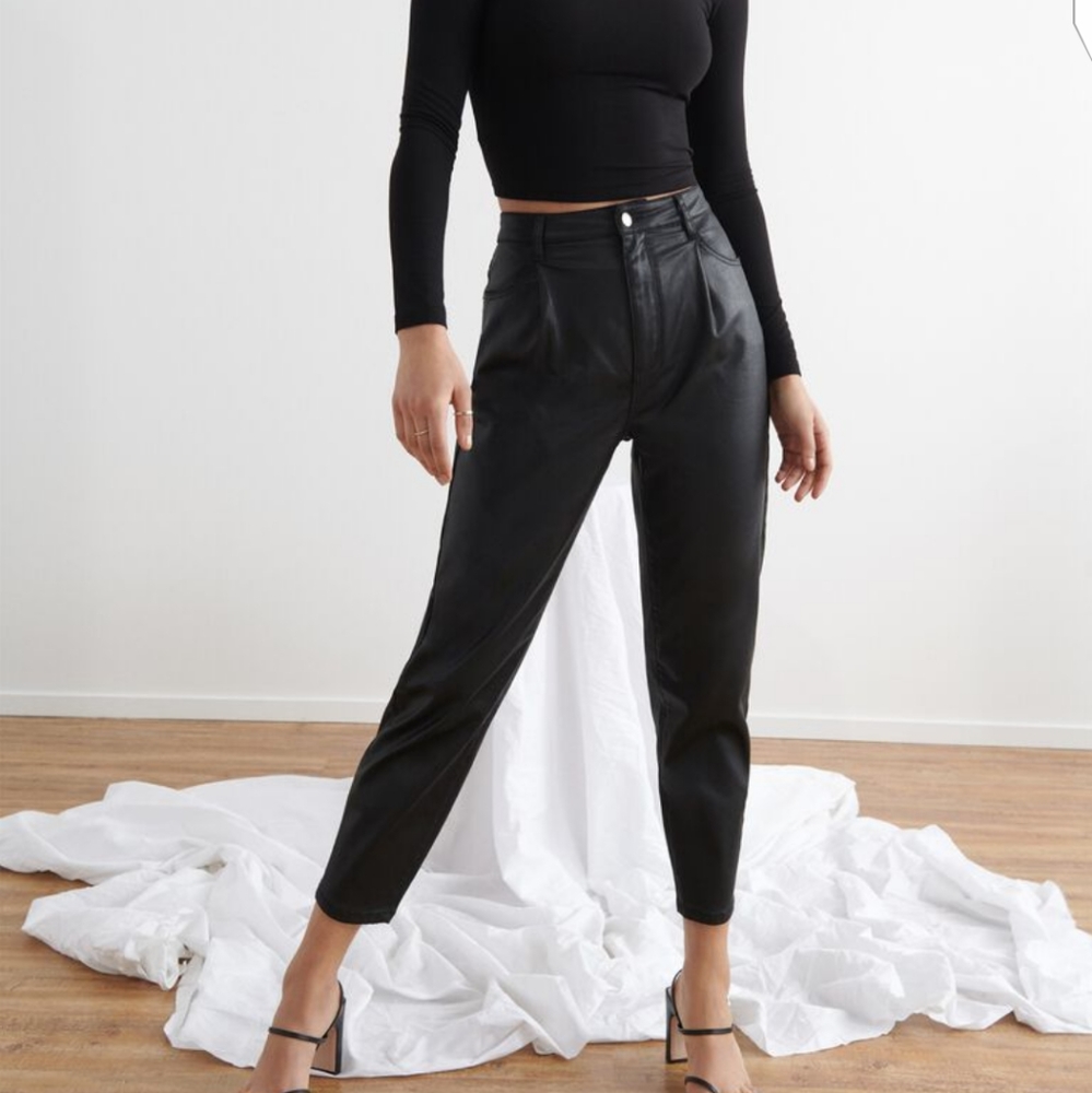 Dynamite Coated High Waist Mom Jeans